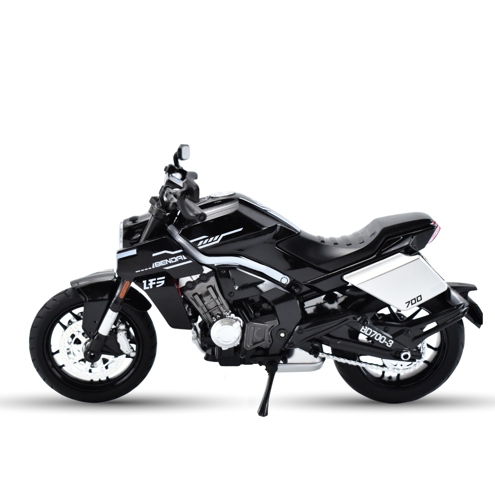 HUAYI Motocykl BENDA TANG DAO LFS700 CZARNY 1/12 ŚWIATŁA + DŹWIĘK