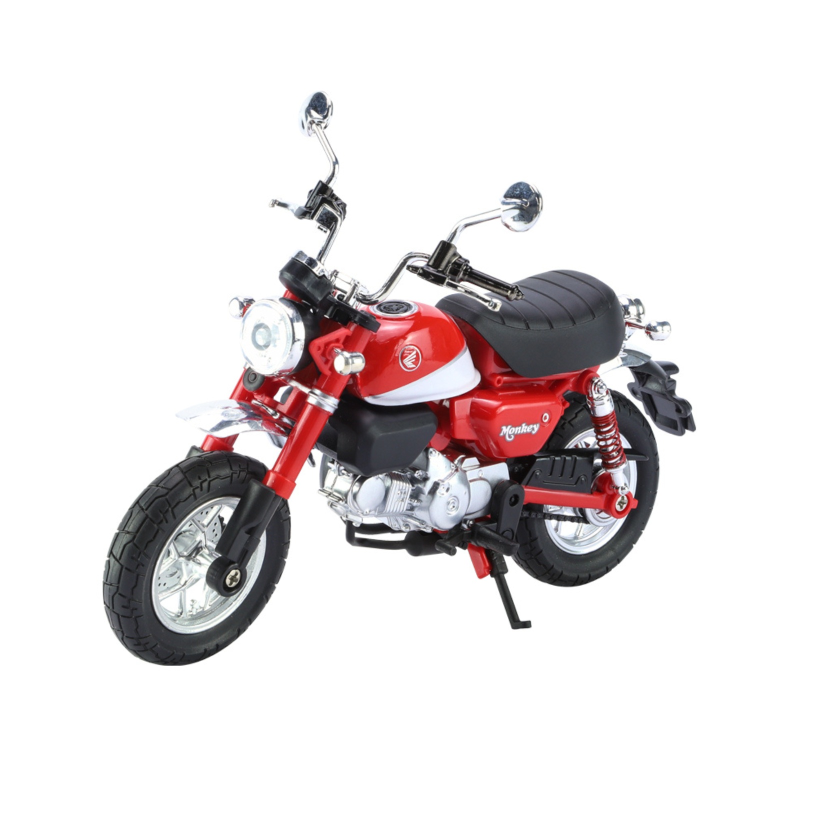 HUAYI Motocykl HONDA MONKEY 125 CZERWONY 1/12 ŚWIATŁA