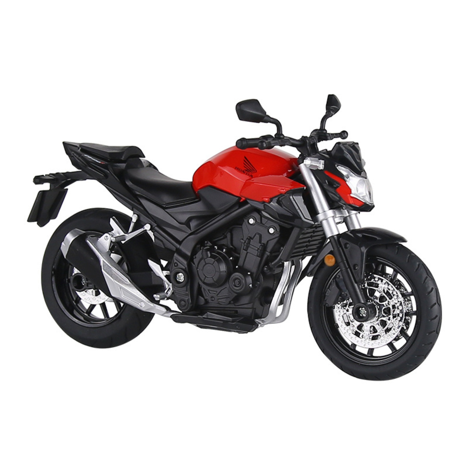 HUAYI Motocykl HONDA CB400F CZERWONY 1/12 ŚWIATŁA + DŹWIĘK